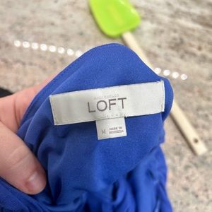 Ann Taylor Loft Blue Purple Jersey Dress